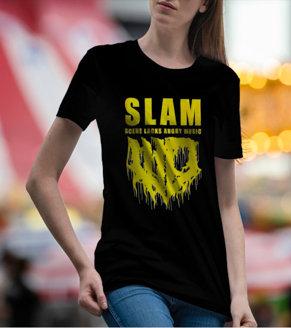 Slam Scene Lacks Angry Music Dripping Graphic T-Shirt