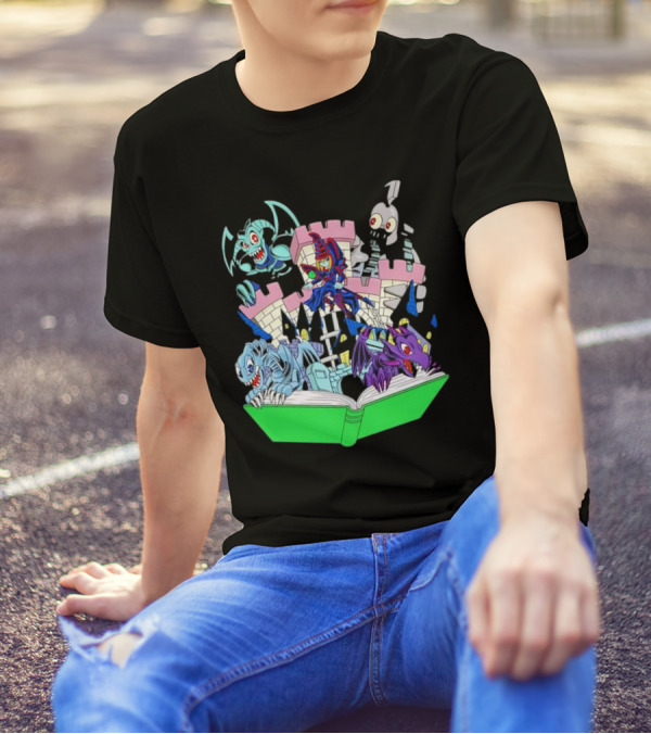 World Of Toons Castle And Creatures From Book T-Shirt