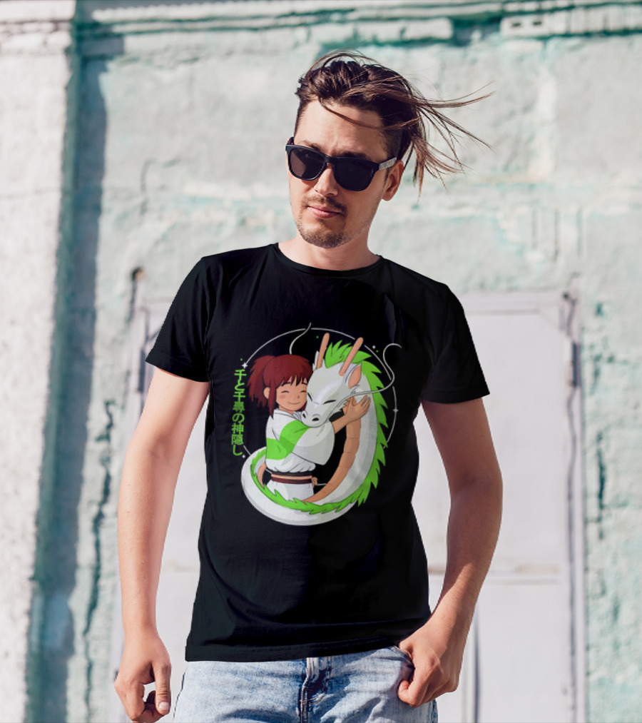 Spirited Away Haku And Chihiro Hug Embrace T-Shirt
