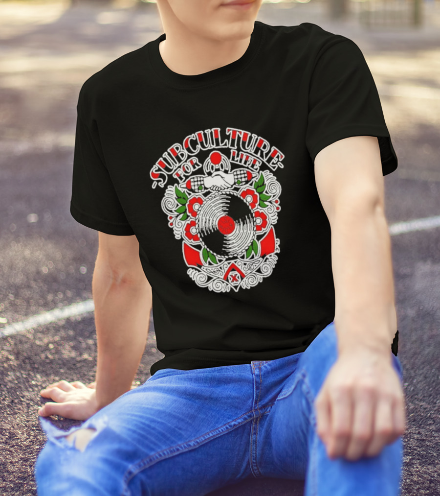 Subculture For Life Anchor Tour Floral Nautical Theme T-Shirt