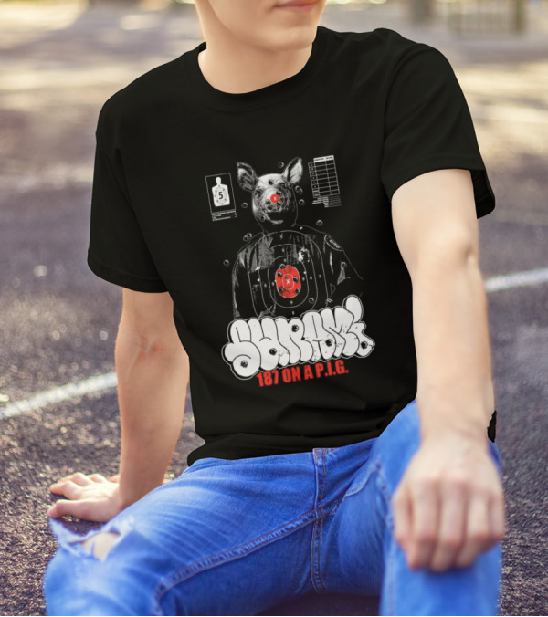 Sunami Pig 187 Target Shooting Pig Design T-Shirt
