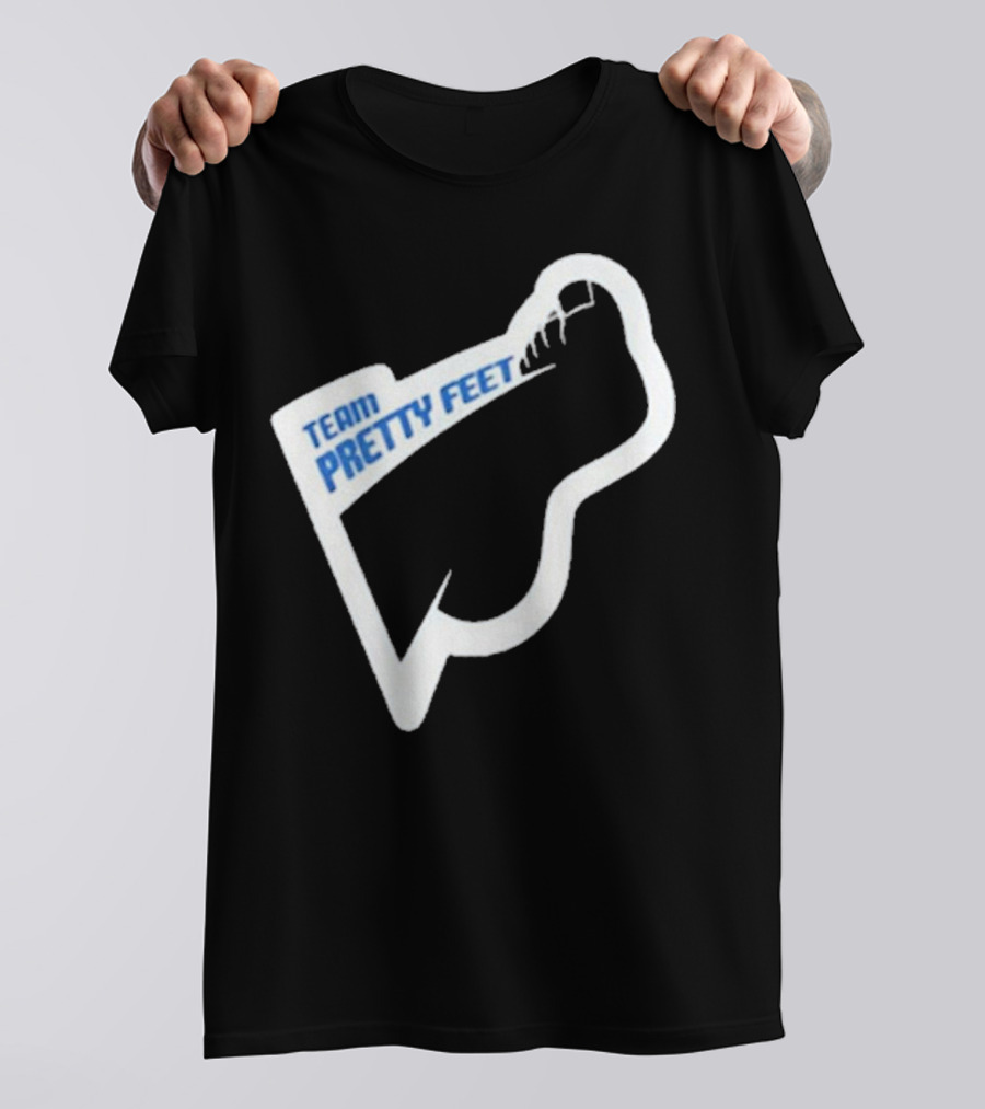 Team Pretty Feet Footprint Silhouette T-Shirt