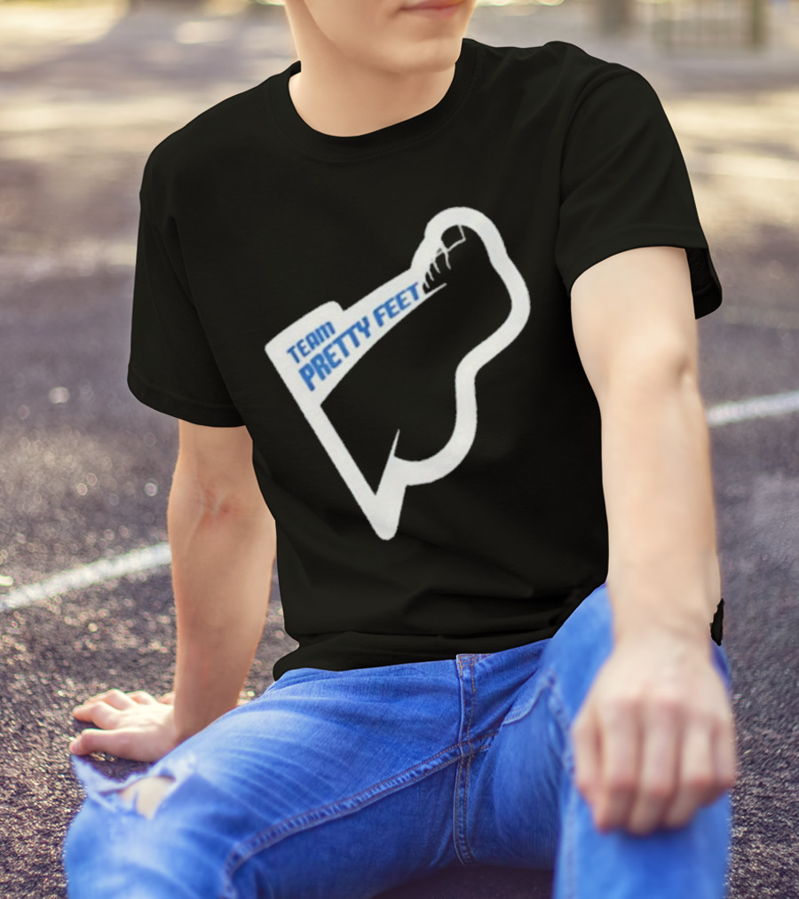 Team Pretty Feet Footprint Silhouette T-Shirt