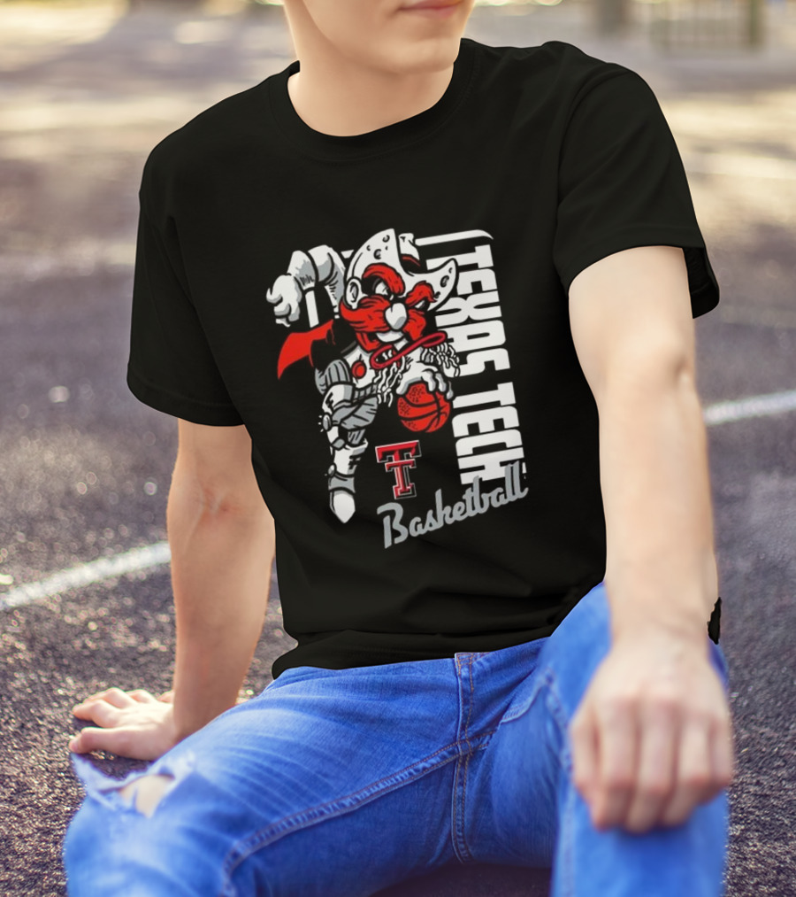 Texas Tech Red Raiders Basketball Mascot Dunk 2025 T-Shirt