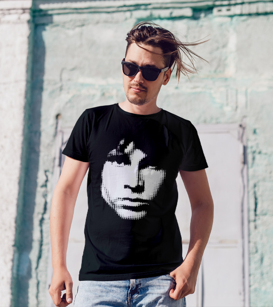 The Doors Jim Morrison Anniversary Retro Face Dot Style T-Shirt