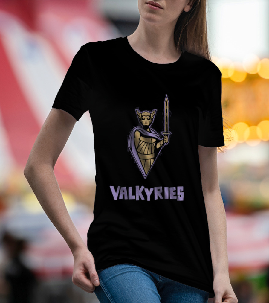 Golden State Valkyries Purple Warrior Sword Icon T-Shirt