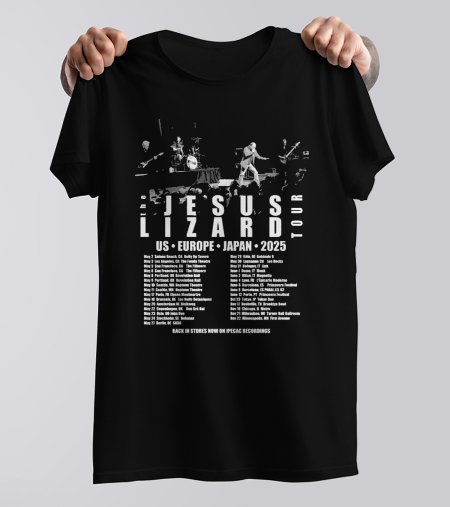 The Jesus Lizard Tour 2025 US Europe Japan Dates List T-Shirt