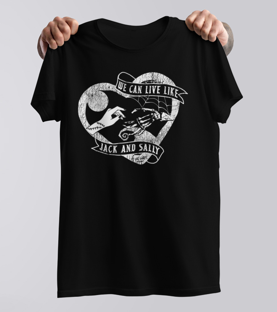 The Lost Bros We Can Live Like Jack And Sally Heart Moon Spiral Hill Web T-Shirt