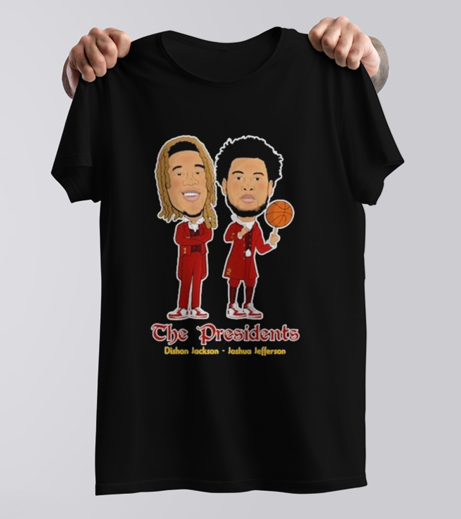The Presidents Dishon Jackson Joshua Jefferson Basketball Characters T-Shirt