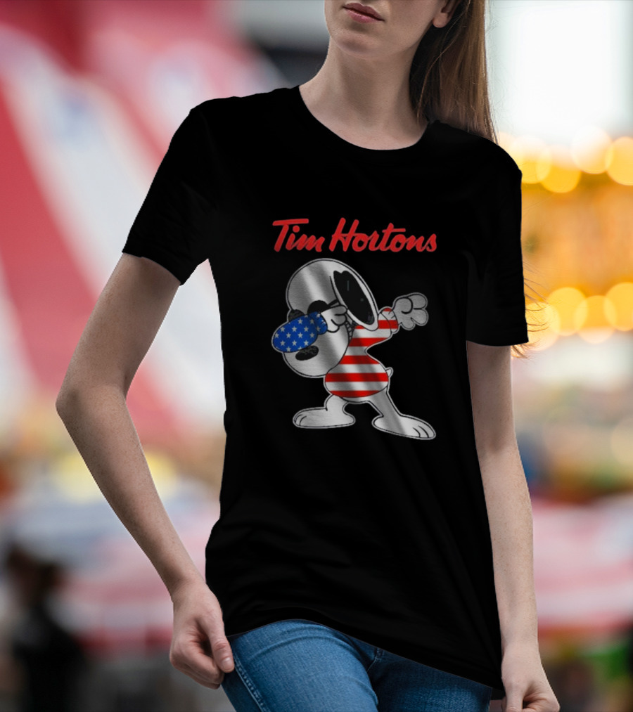 Tim Hortons Snoopy Dabbing American T-Shirt