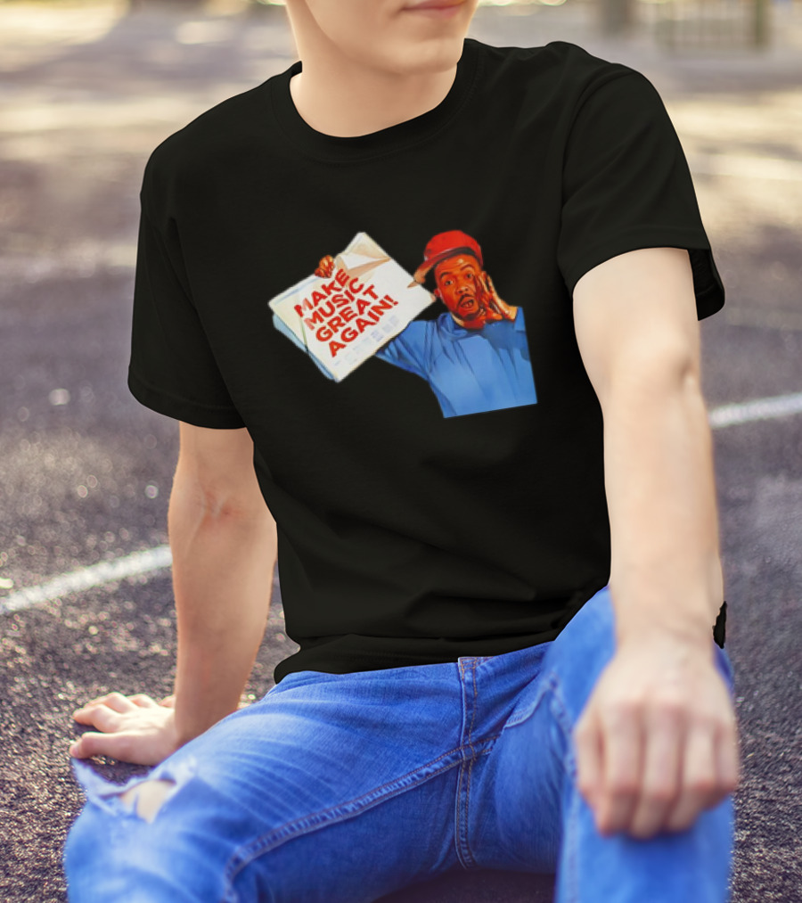 Timbo Land Make Music Great Again Newspaper Character T-Shirt