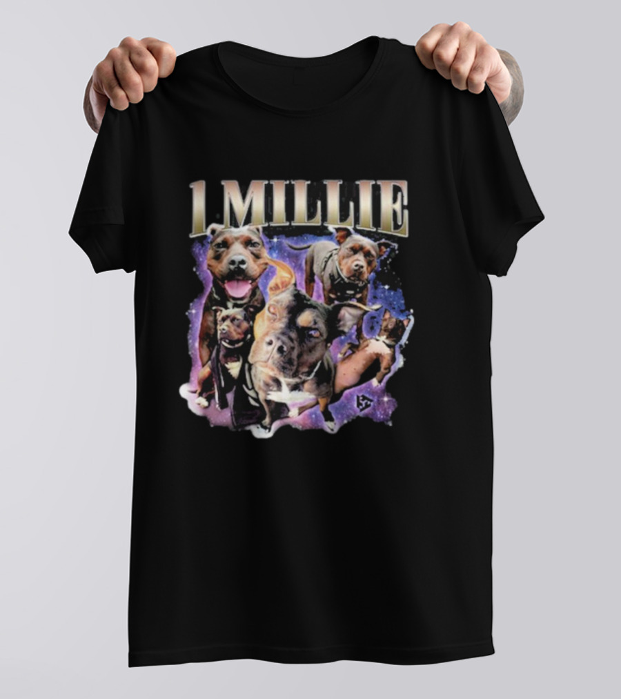 Trent The Traveler 1 Millie Dogs In Purple Cosmic Galaxy T-Shirt