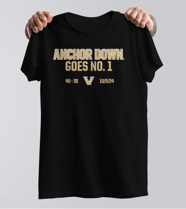Vanderbilt Anchor Down Victory 40-35 October 5 T-Shirt