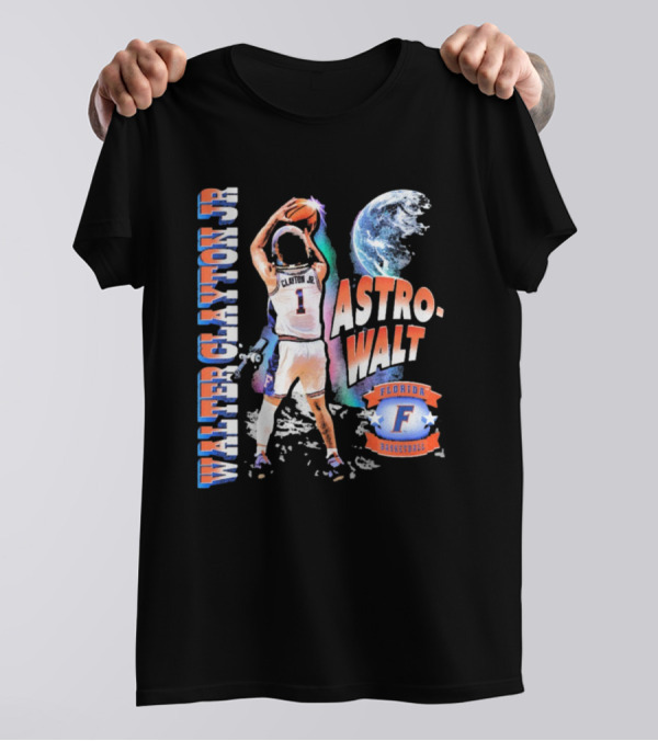 Walter Clayton Jr. Astro-Walt Florida Gator Basketball T-Shirt