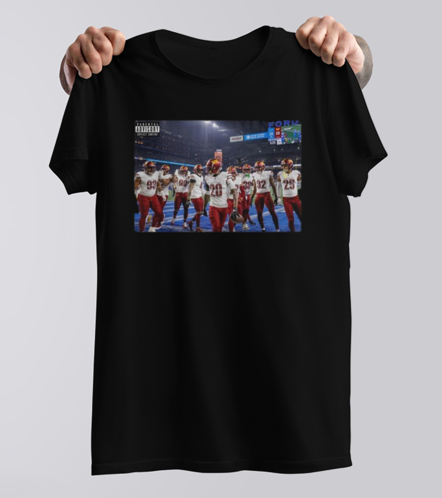 Parental Advisory Explicit Content Washington Commanders Defeat Detroit Lions At Ford Field T-Shirt