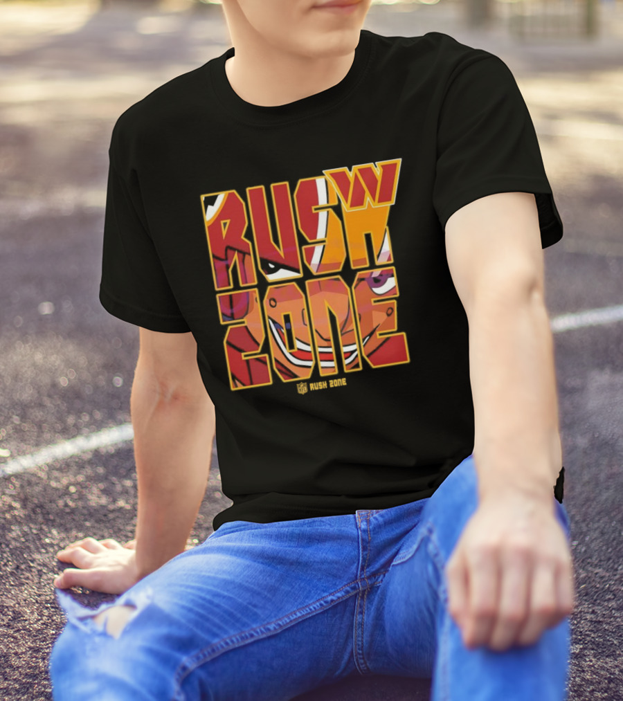 Washington Commanders NFL Rush Zone Cartoon Football T-Shirt