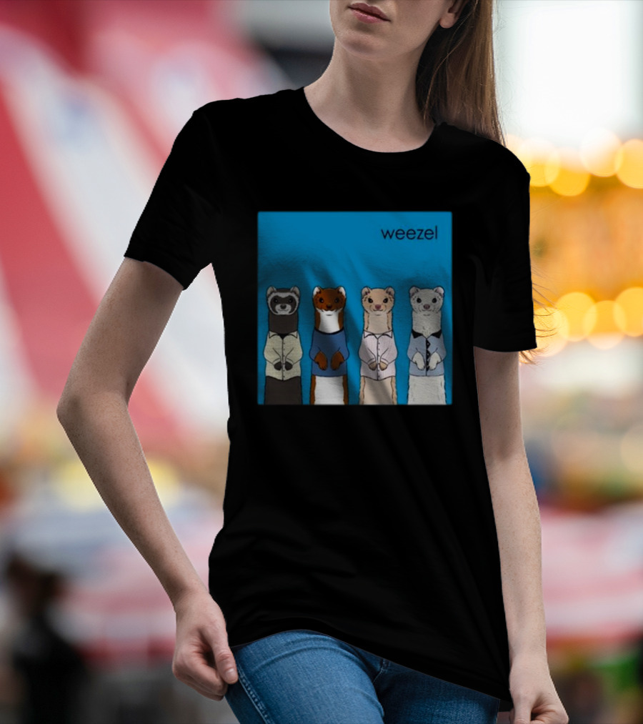 Weezel Weasel In Colorful Outfits Quartet T-Shirt