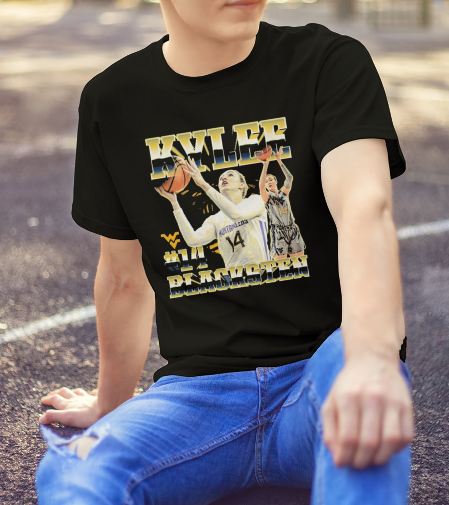 West Virginia Mountaineers Basketball Kylee Blacksten #14 T-Shirt