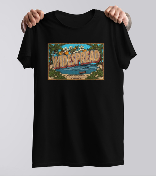 Greetings From Widespread Panic St. Augustine Amphitheatre St. Augustine FL March 21-23 2025 T-Shirt