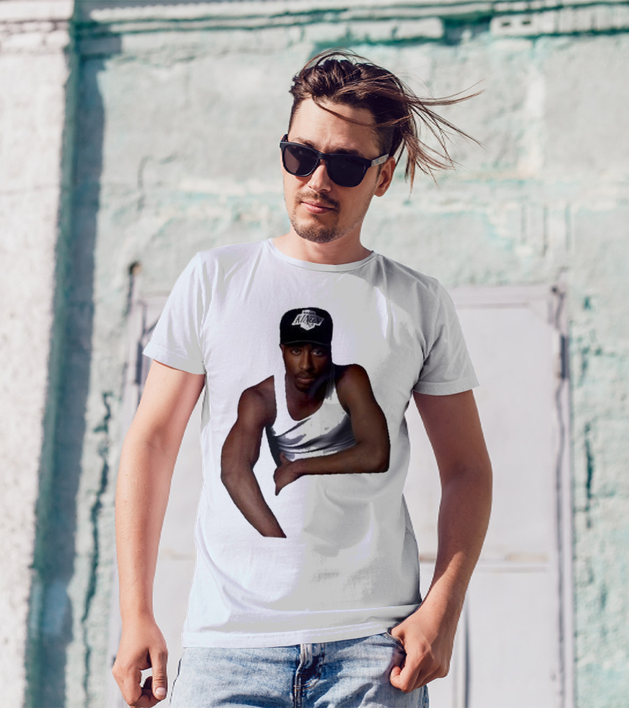 2PAC LA Kings Hat Image T-Shirt