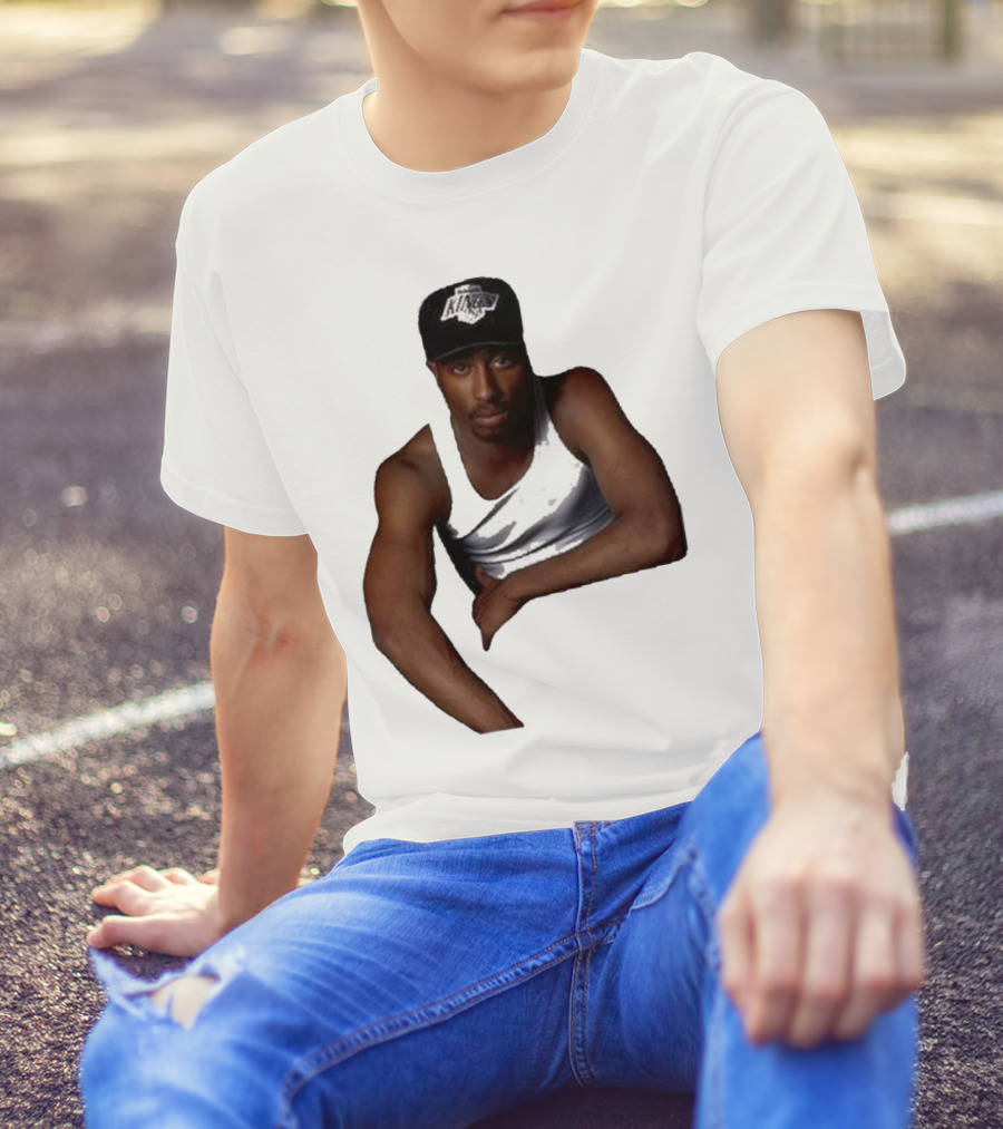 2PAC LA Kings Hat Image T-Shirt