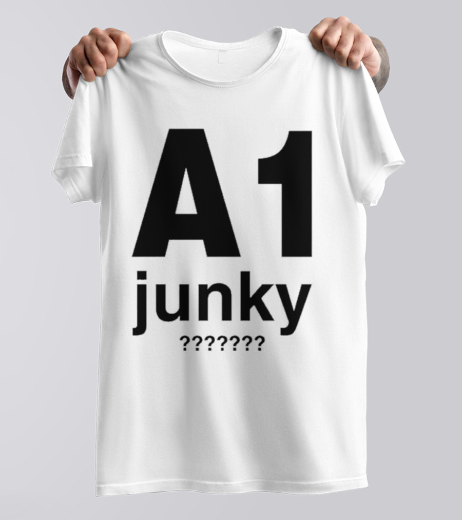 A1 Junky Motorcycle Racing Graphic Bold Nostalgic Style T-Shirt
