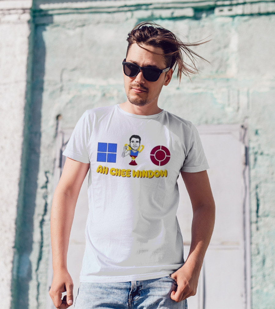 Ah Chee Window Callum Ah Chee Brisbane Lions Blue Red Symbol T-Shirt