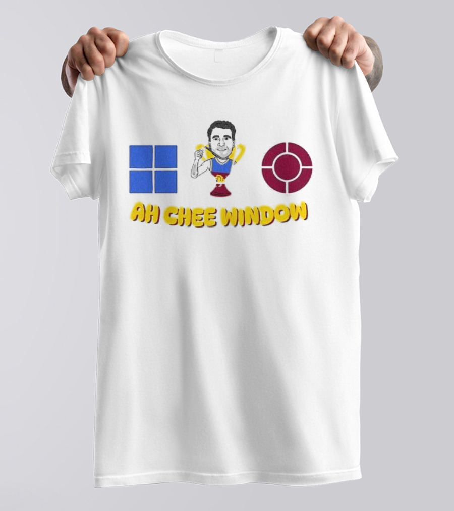 Ah Chee Window Callum Ah Chee Brisbane Lions Blue Red Symbol T-Shirt