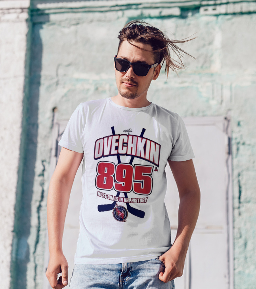 Ovechkin 895 Goals NHL History Washington Capitals T-Shirt