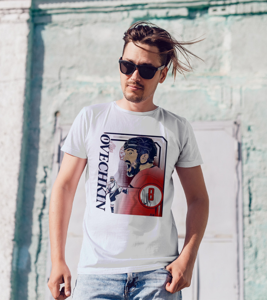 Alexander Ovechkin Dynamic Hockey Collage Number 8 T-Shirt