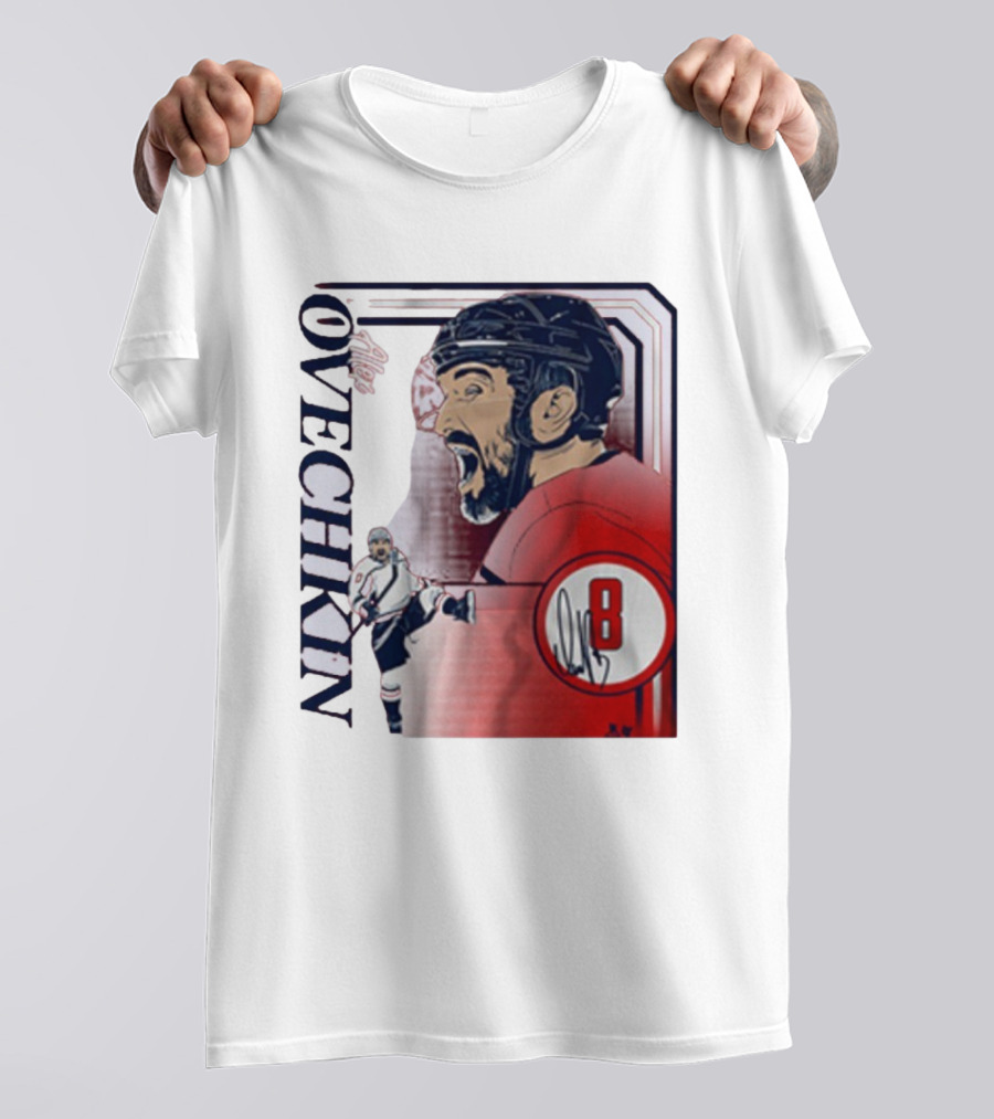 Alexander Ovechkin Dynamic Hockey Collage Number 8 T-Shirt