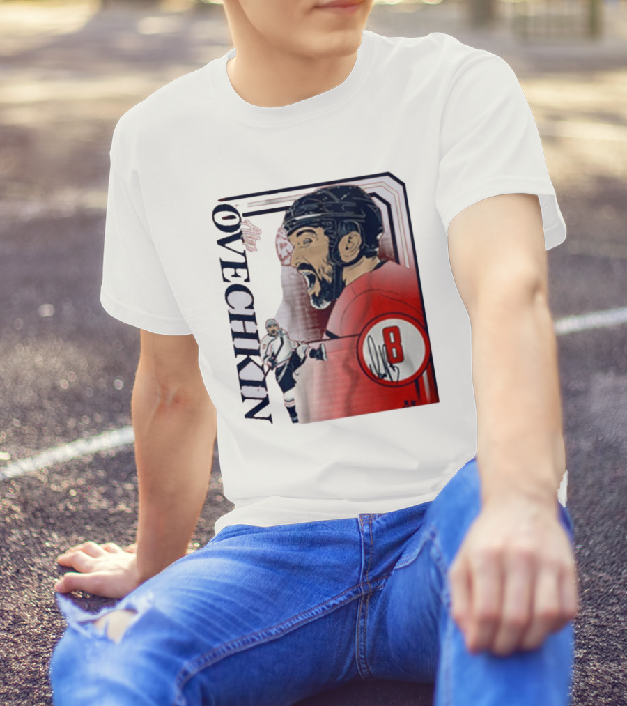 Alexander Ovechkin Dynamic Hockey Collage Number 8 T-Shirt
