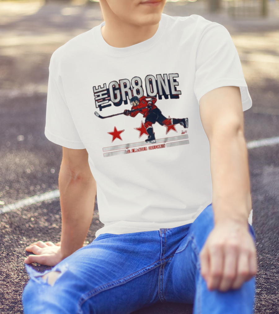 The GR8 One Alexander Ovechkin Hockey Player With Stars And Stick T-Shirt