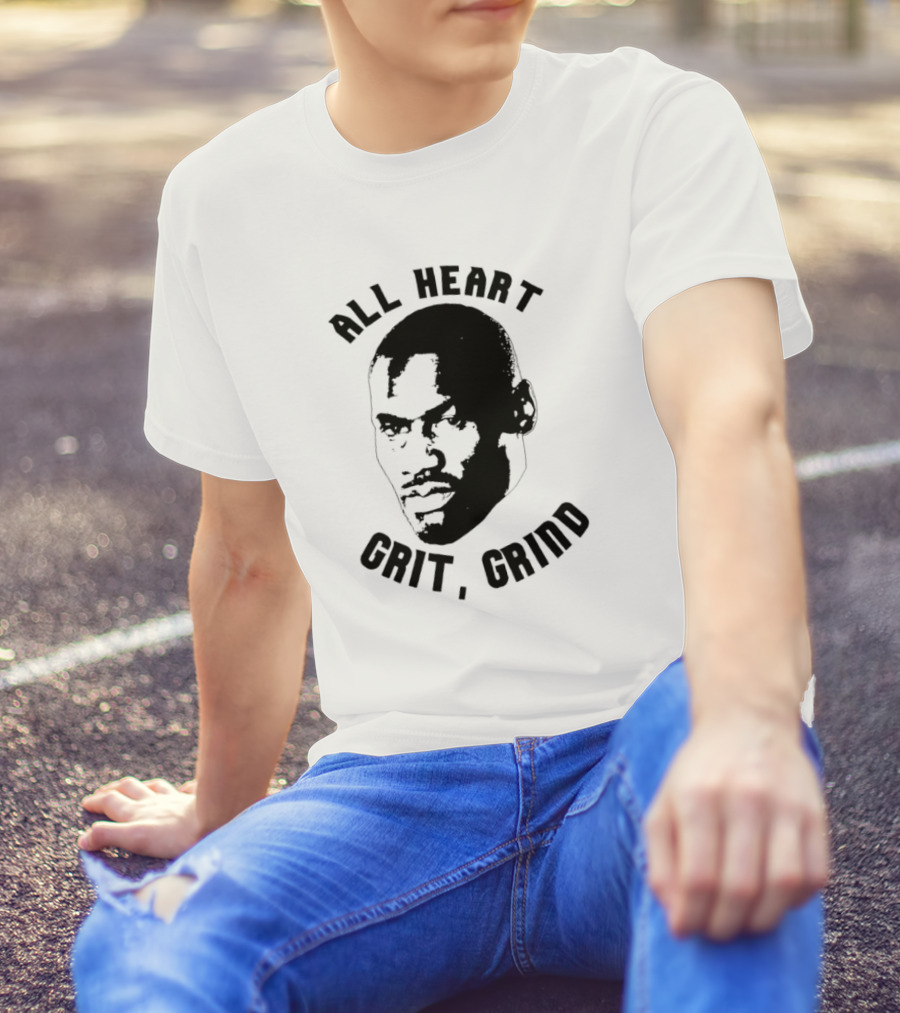 All Heart Grit Grind Iconic Tony Allen Face Outline T-Shirt