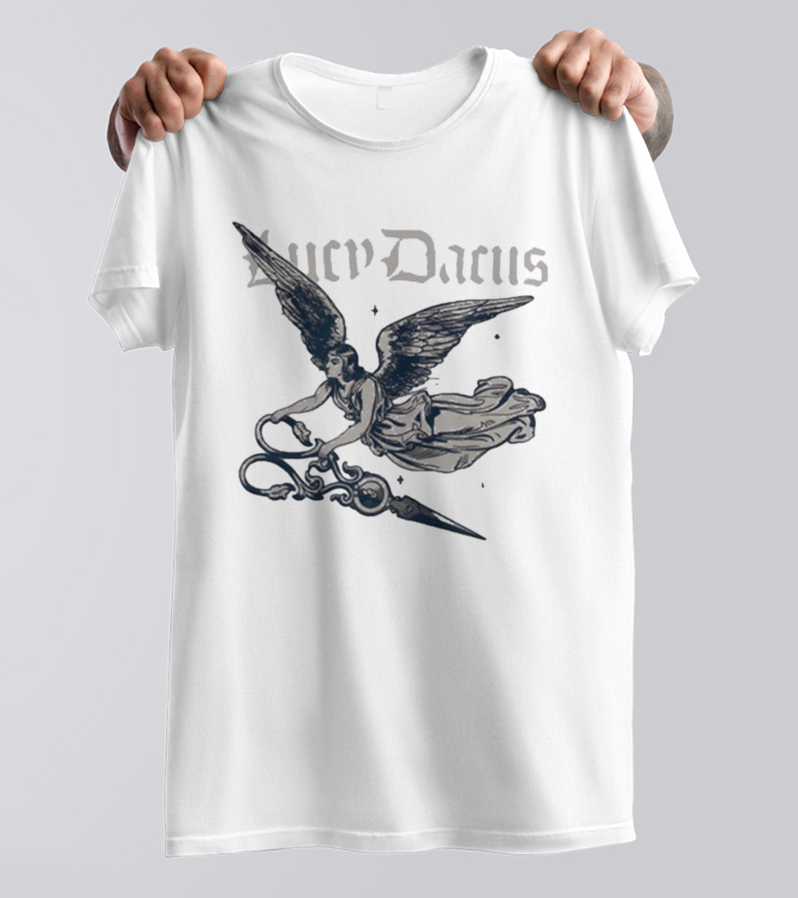 Lucy Dacus Angel Wings Holding Scissors T-Shirt