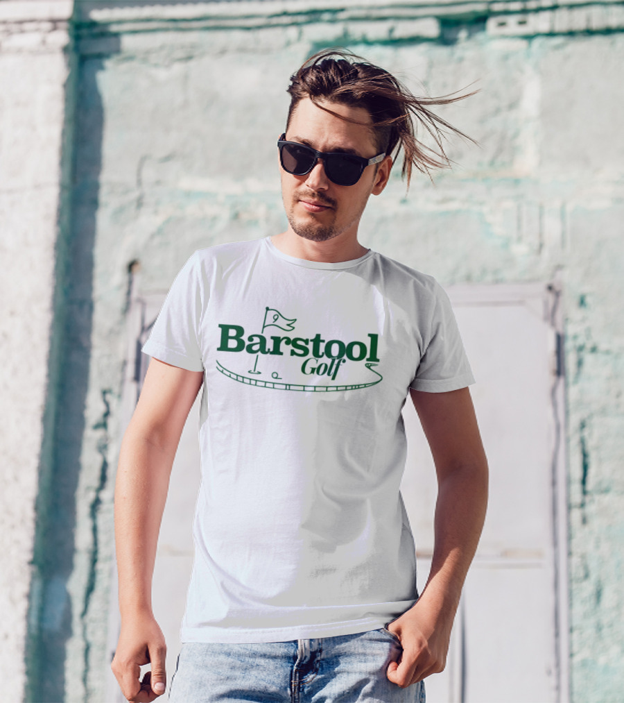 Barstool Golf Putting Green Flag Logo T-Shirt