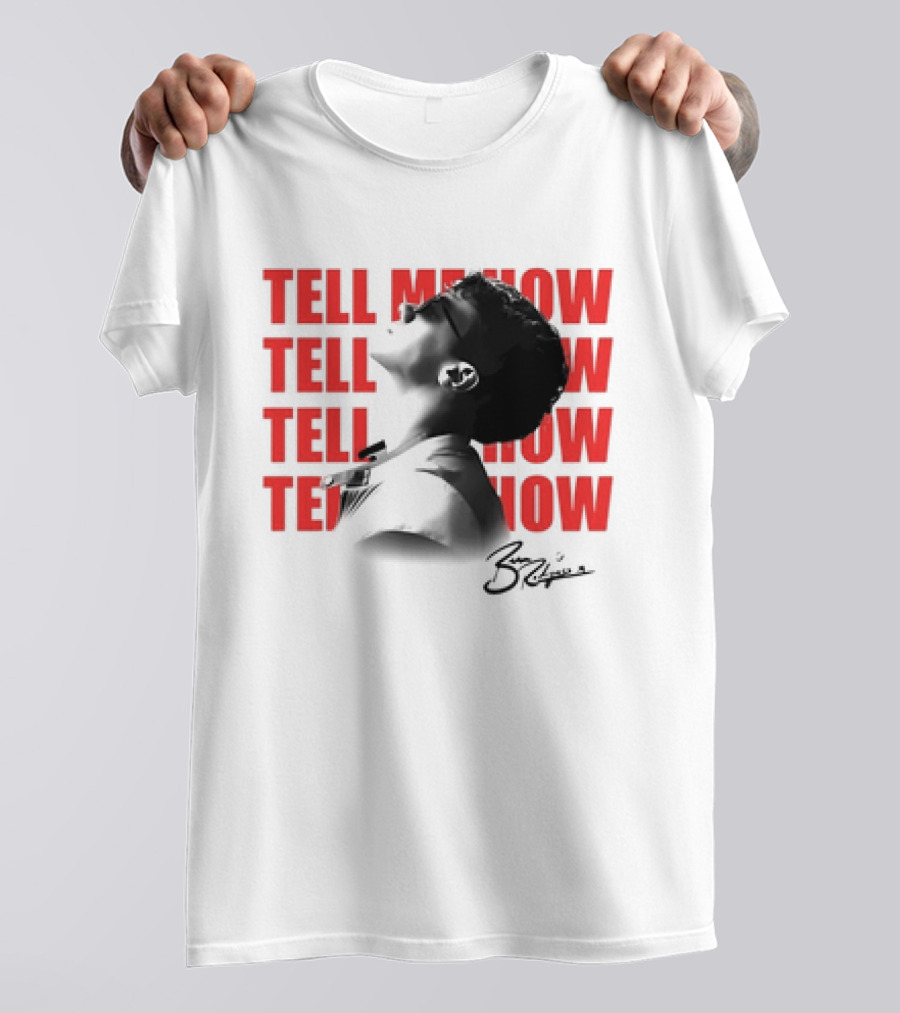 Ben Rodrigues Tell Me How Afro Silhouette And Red Text T-Shirt