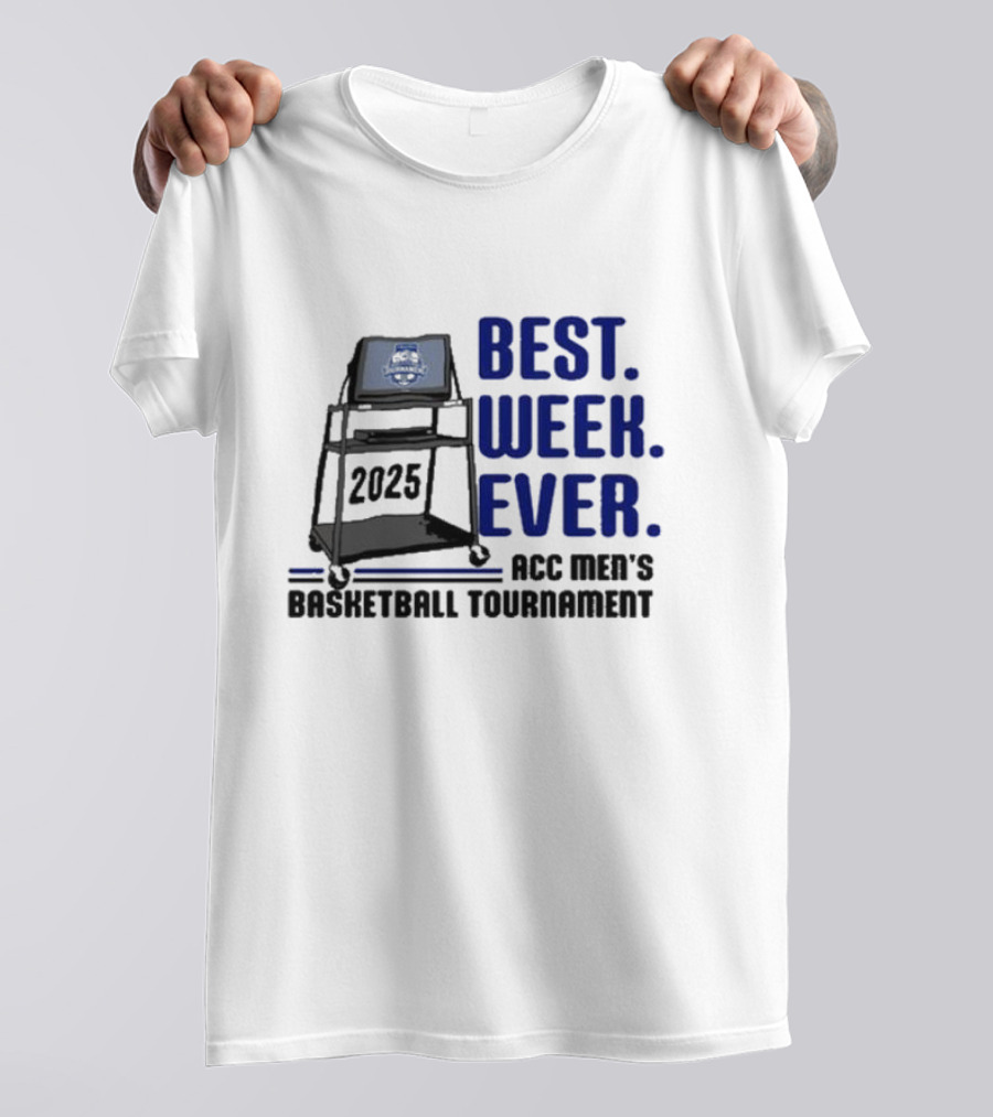 Best Week Ever ACC Men's Basketball Tournament 2025 Retro TV T-Shirt