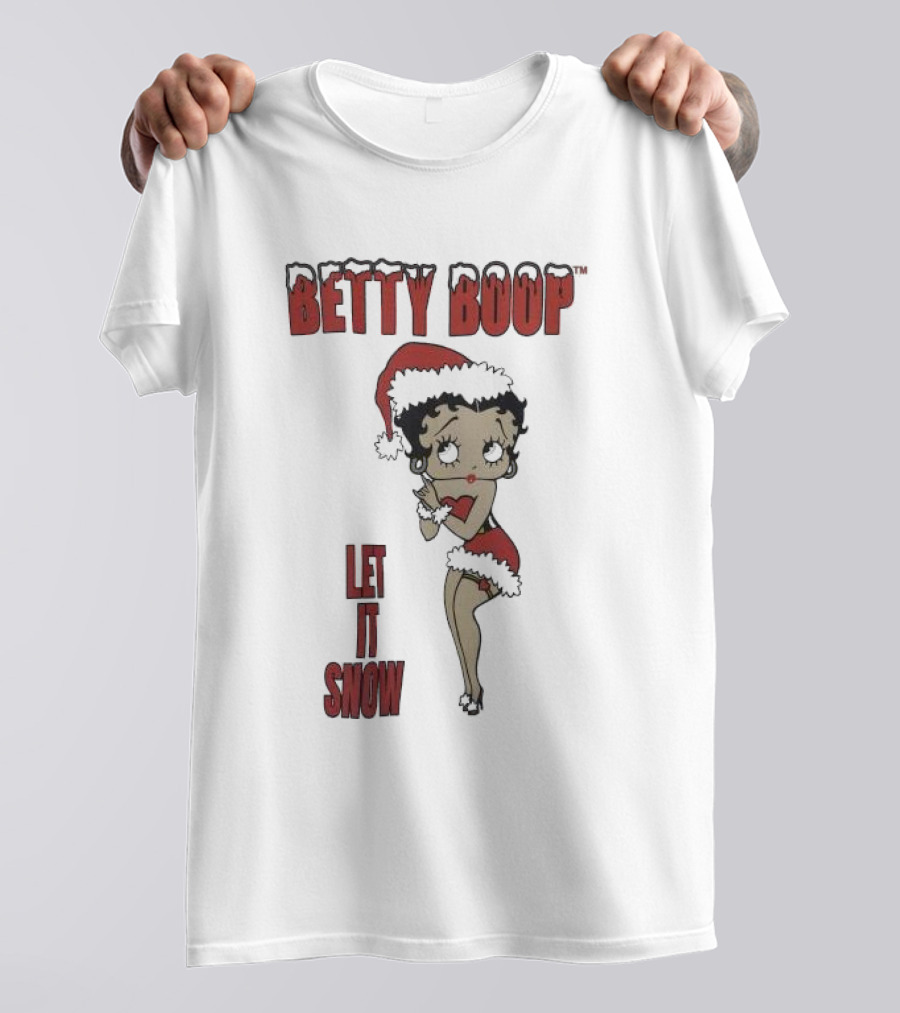 Betty Boop Santa Outfit Let It Snow T-Shirt