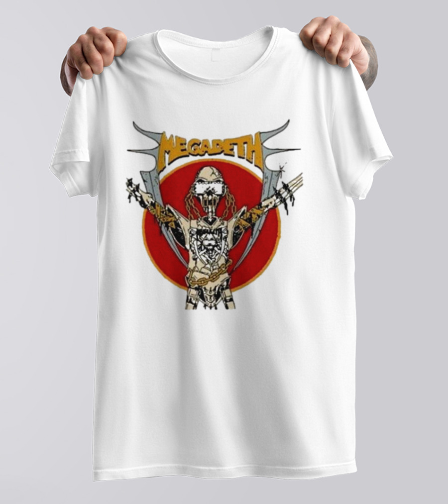 Megadeth Vic Rattlehead Robot With Cross Beyond Human T-Shirt