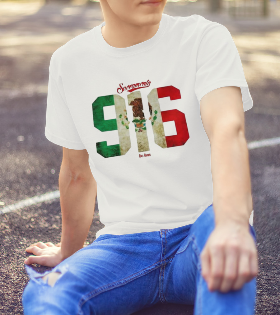 Sacramento 916 Big Boys Mexican Flag Design T-Shirt