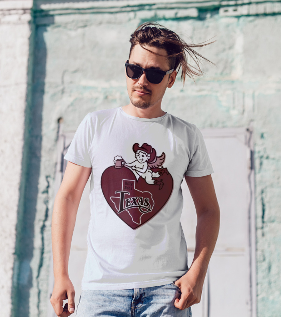 Billy Bob’s Texas Cupids Heart With Cowboy Hat And T-Shirt