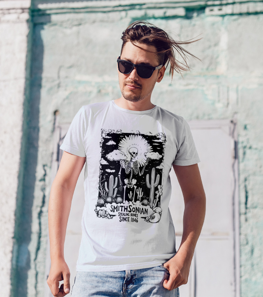 Blurrycreatures Smithsonian Stealing Bones Since 1846 American Myth Blurry Creatures T-Shirt