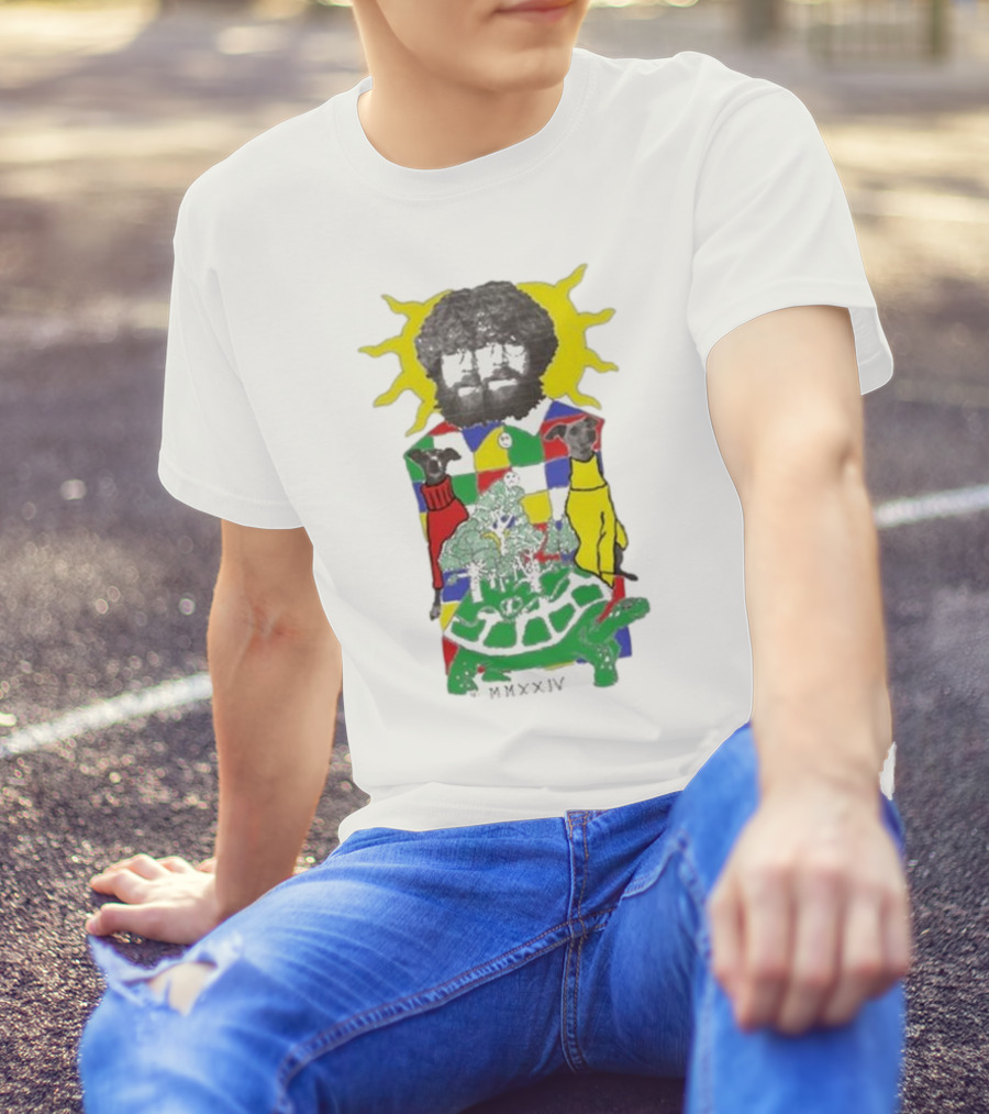 JW Francis Born Losers Records Sunburst Patchwork Dogs And Tortoise MMXXIV T-Shirt