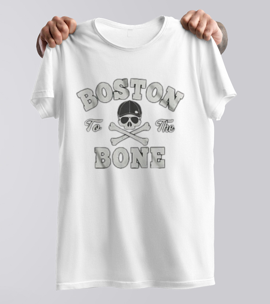 Boston To The Bone Skull Crossbones Irish Vintage T-Shirt