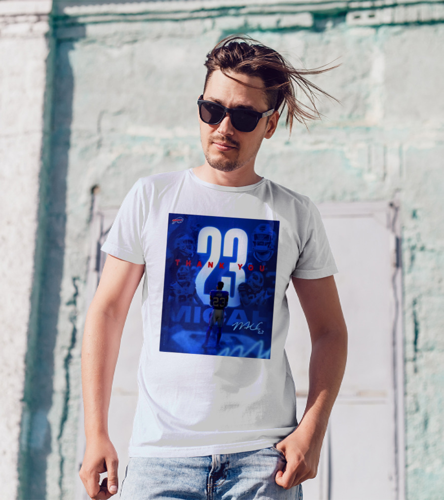 Buffalo Bills Thank You Micah Hyde 23 Signature Go Bills Mafia T-Shirt