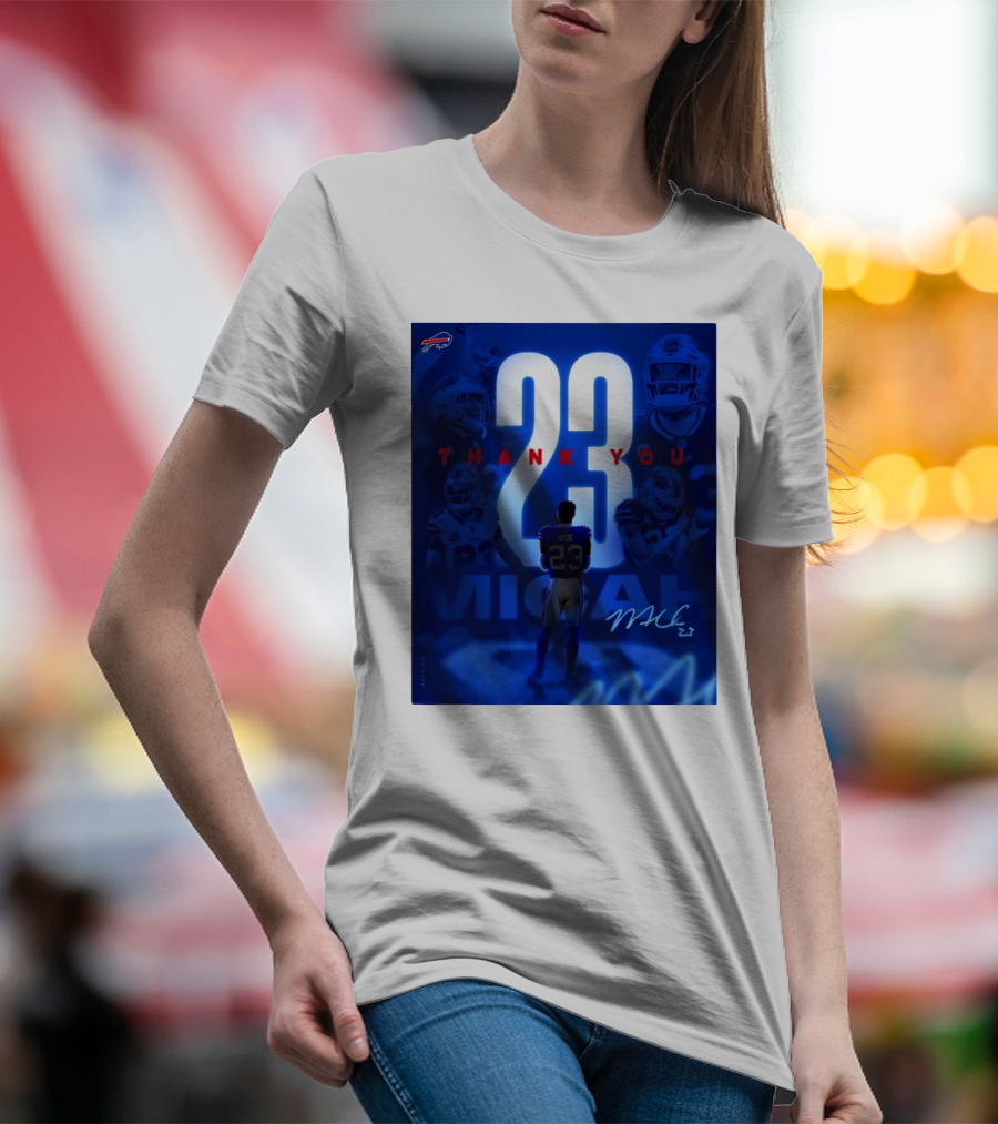 Buffalo Bills Thank You Micah Hyde 23 Signature Go Bills Mafia T-Shirt