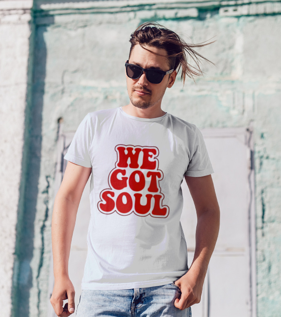 Burna Boy We Got Soul Retro Red Text Style T-Shirt