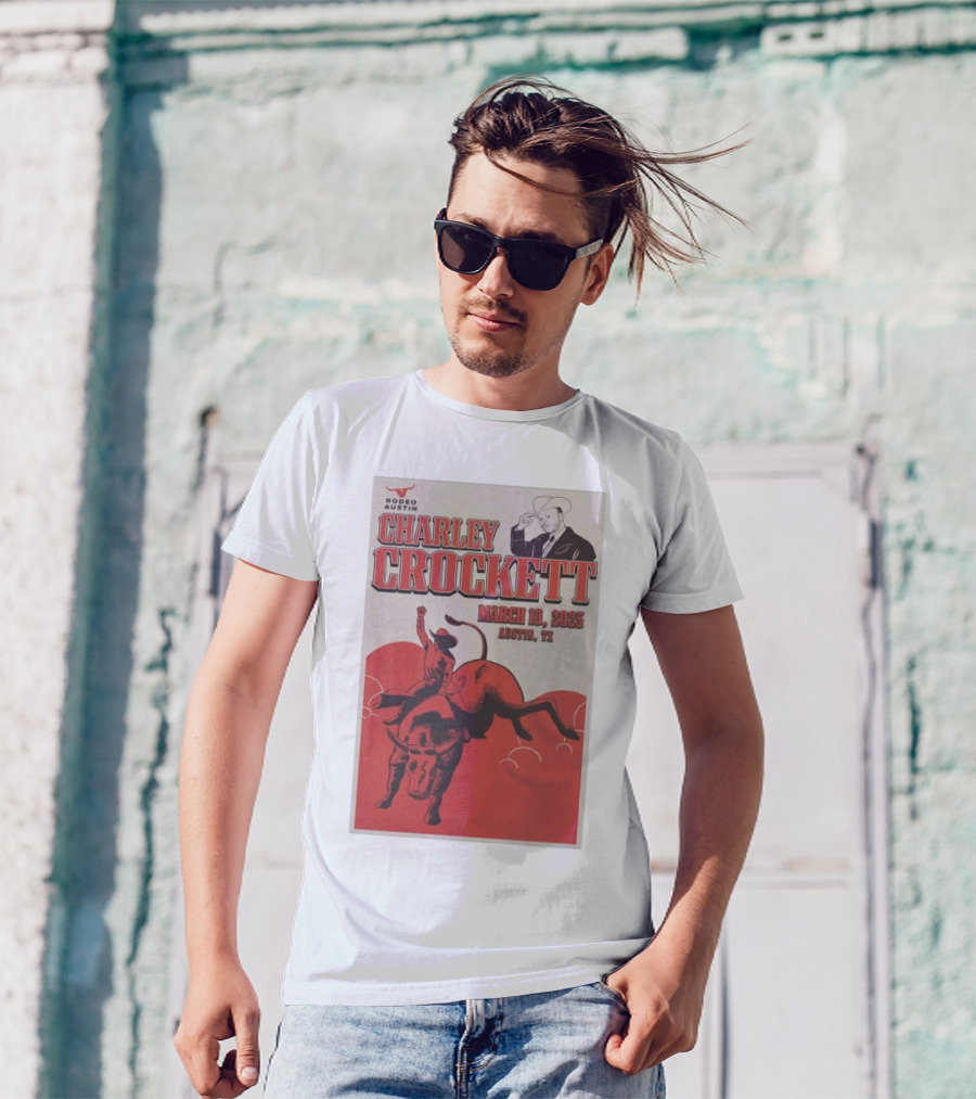 Charley Crockett March 18 2025 Rodeo Austin TX T-Shirt
