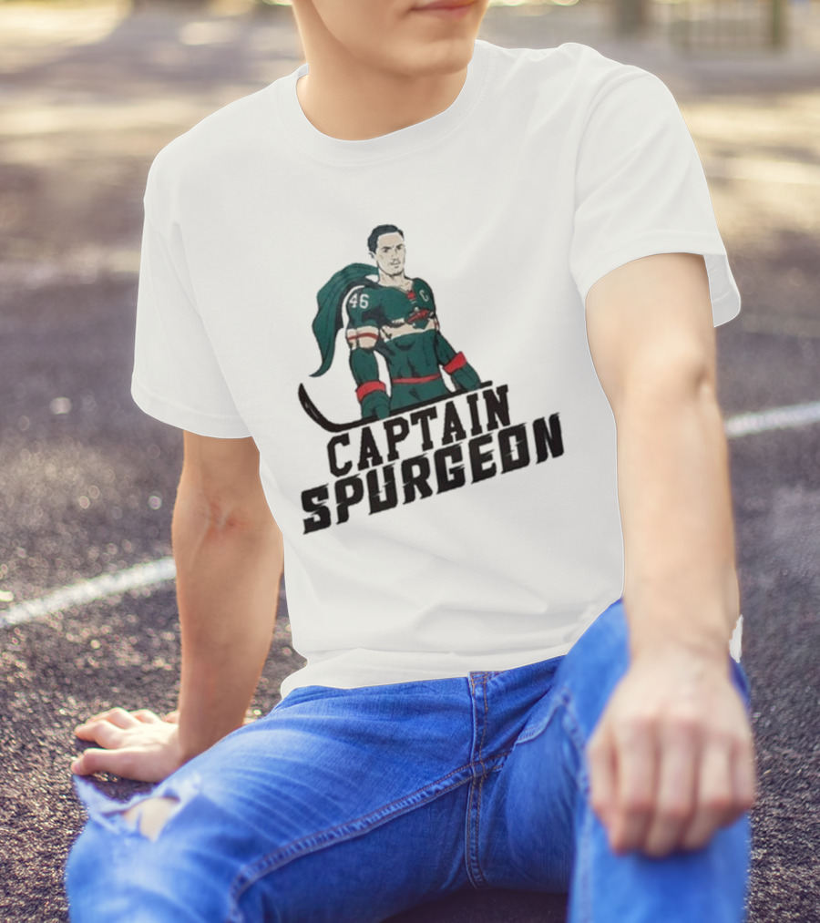 Captain Spurgeon Ice Hockey Superhero T-Shirt